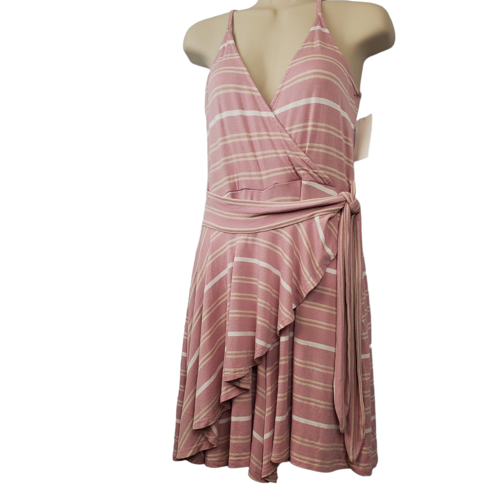 NWT BP | STRIPED FAUX WRAP SPAGHETTI STRAP FLOWY SHORT SET JUMPSUIT ROMPER SMALL